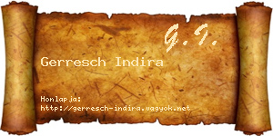 Gerresch Indira névjegykártya
